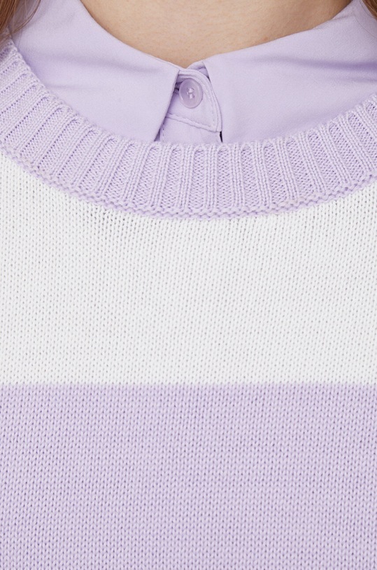 United Colors of Benetton pulover de bumbac 1494E105J violet