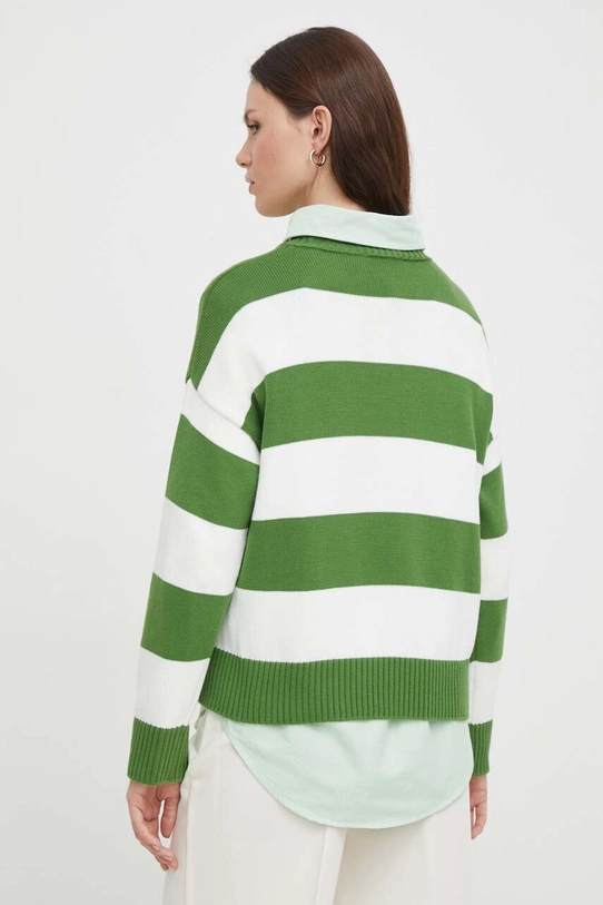 Odzież United Colors of Benetton sweter bawełniany 1494E105J zielony