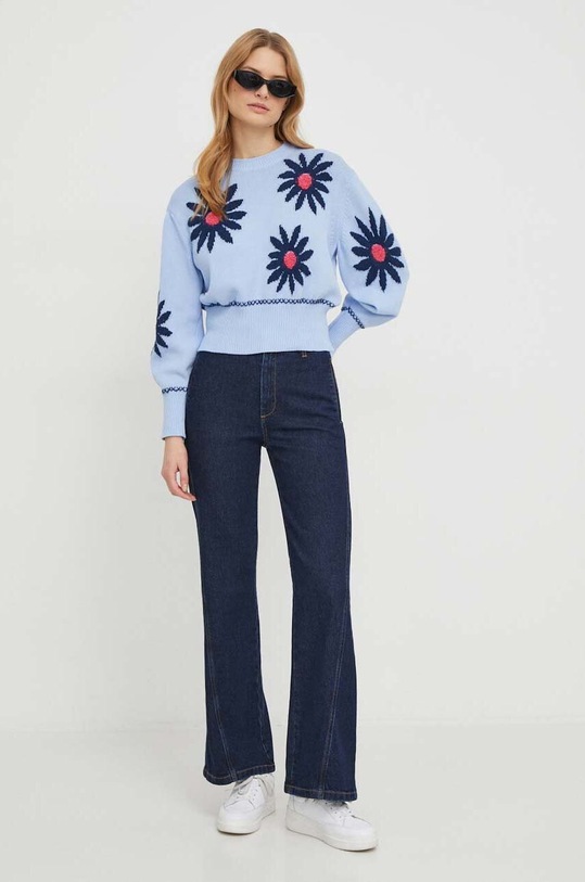 Μάλλινη μπλουζα United Colors of Benetton 1194E108Y μπλε SS24