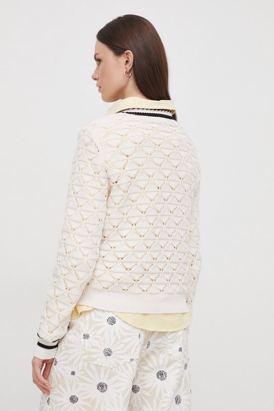 Odzież United Colors of Benetton sweter bawełniany 1594E108U beżowy