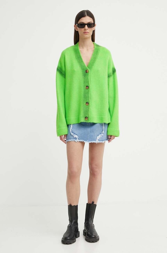 Résumé kardigan z domieszką wełny AddisonRS 20341114 zielony SS24