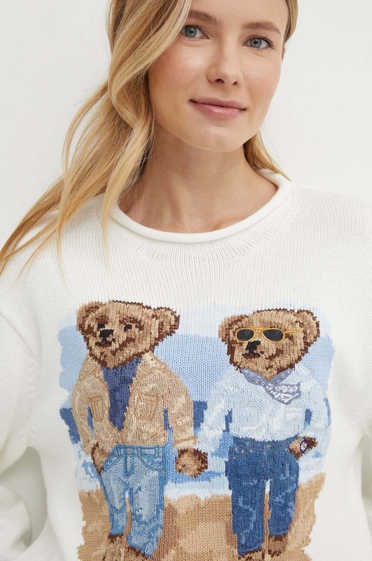 Бавовняний светр Polo Ralph Lauren білий 211935308