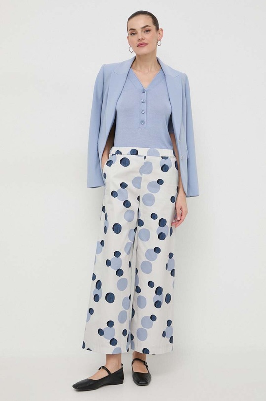 Max Mara Leisure sweter jedwabny 2416361018600 niebieski SS24