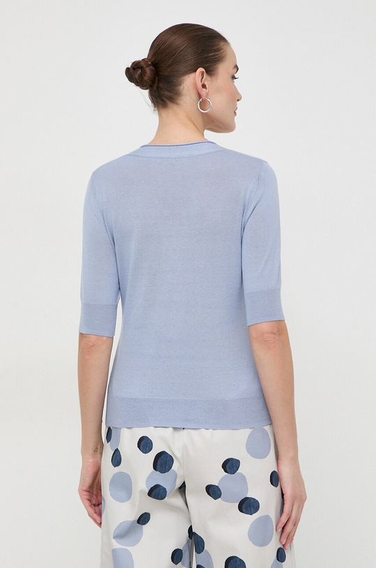 Odzież Max Mara Leisure sweter jedwabny 2416361018600 niebieski