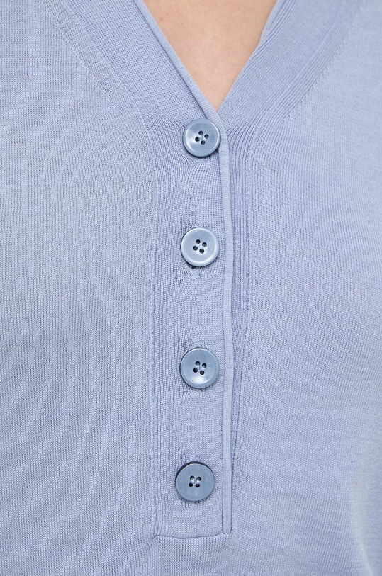 Max Mara Leisure sweter jedwabny niebieski 2416361018600