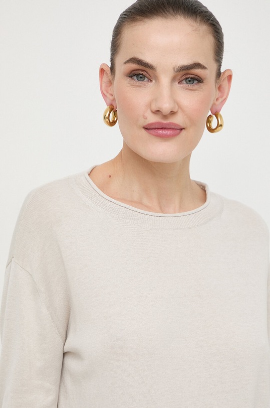 Max Mara Leisure sweter jedwabny pozostałe beżowy 2416361028600