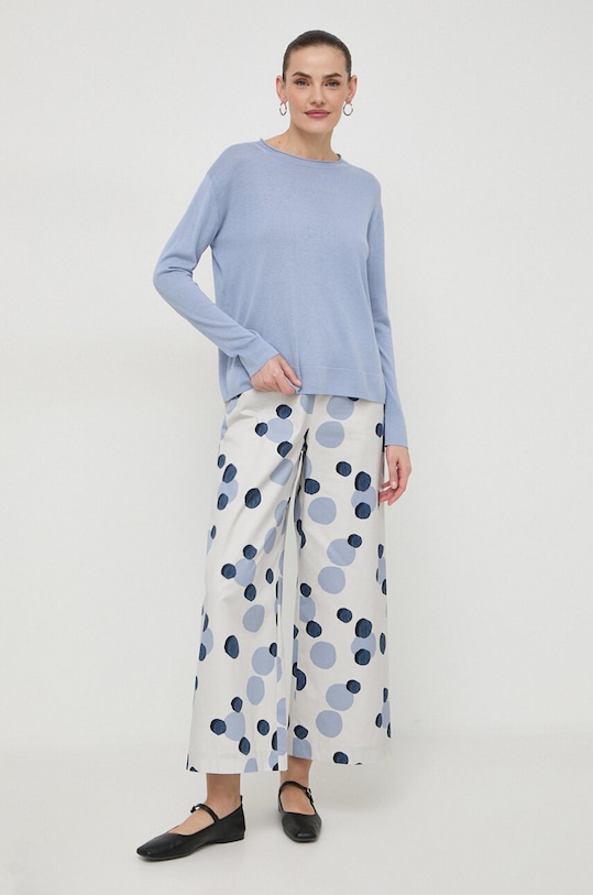 Max Mara Leisure sweter jedwabny 2416361028600 niebieski SS24