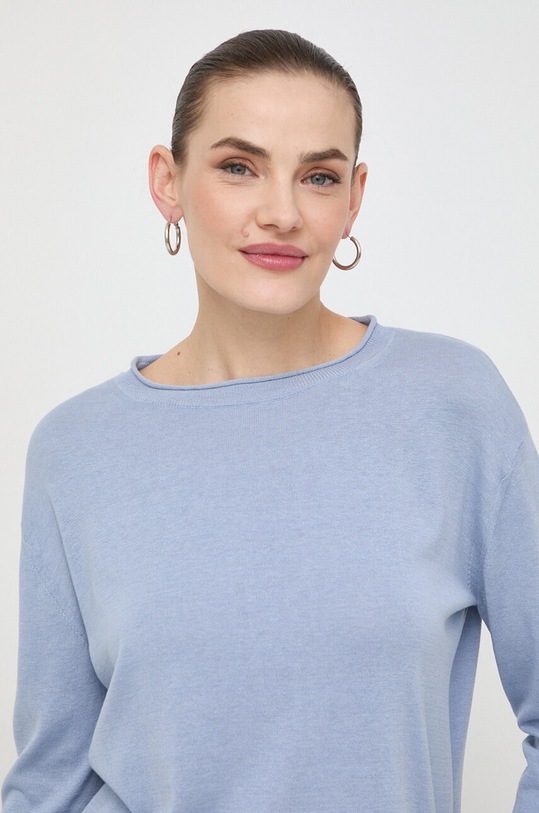 Max Mara Leisure sweter jedwabny niebieski 2416361028600