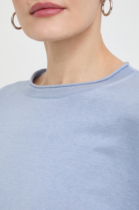 Max Mara Leisure sweter jedwabny 2416361028600 niebieski