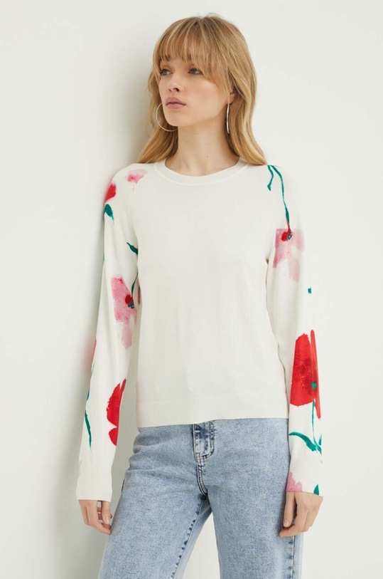 Desigual sweter DEMIS beżowy 24SWJF08