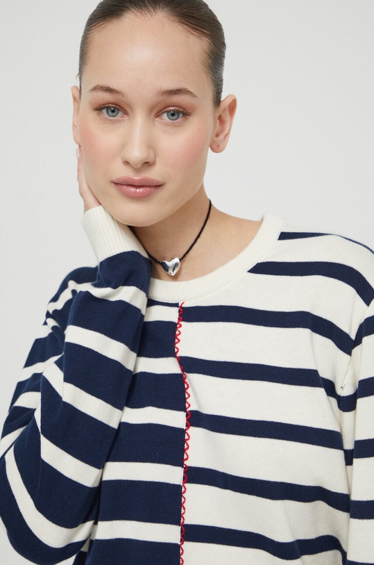 Bavlněný svetr Desigual TULA béžová 24SWJF12