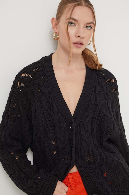 Desigual cardigan uni negru 24SWJF45