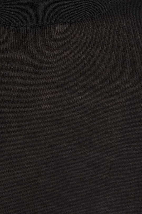 Sveter s prímesou hodvábu Sisley 16LGM201P čierna