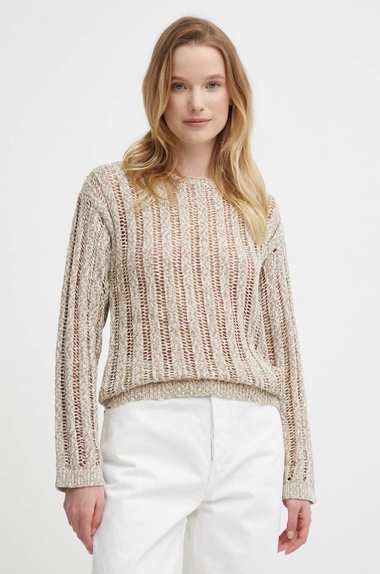 Sisley pulover subtiri bej 1ZPJM104T