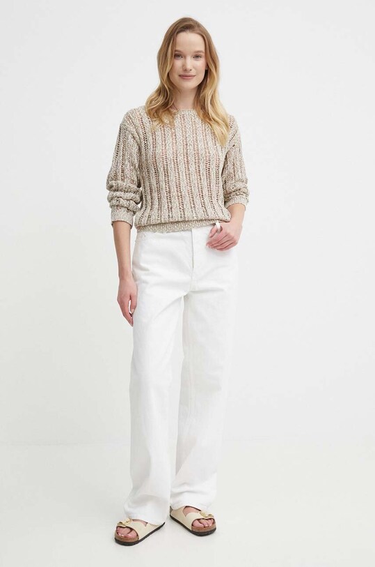 Светр Sisley 1ZPJM104T бежевий SS24