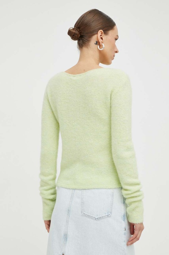 Odzież American Vintage sweter z domieszką wełny PULL ML COL BATEAU EAST18SE24 zielony