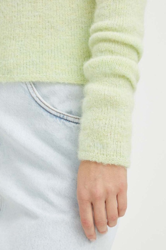 American Vintage sweter z domieszką wełny PULL ML COL BATEAU EAST18SE24 zielony