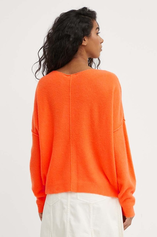 Odzież American Vintage sweter z domieszką wełny PULL ML COL BATEAU DAM225E24 pomarańczowy