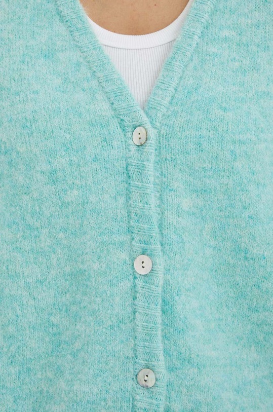 American Vintage kardigan z domieszką wełny GILET ML EAST19GE24 zielony