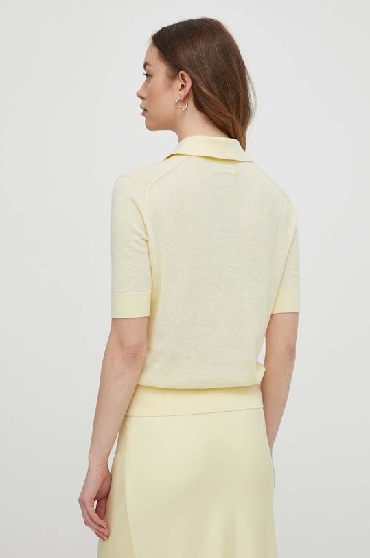 Ρούχα Πόλο από μείγμα μεταξιού Calvin Klein K20K206915 κίτρινο