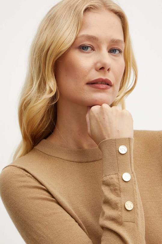 Vlněný svetr MICHAEL Michael Kors béžová MS460XH4VR