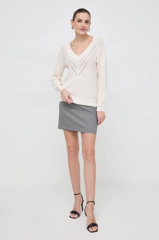 Βαμβακερό πουλόβερ Morgan MANOU MANOU.IVOIRE μπεζ SS24