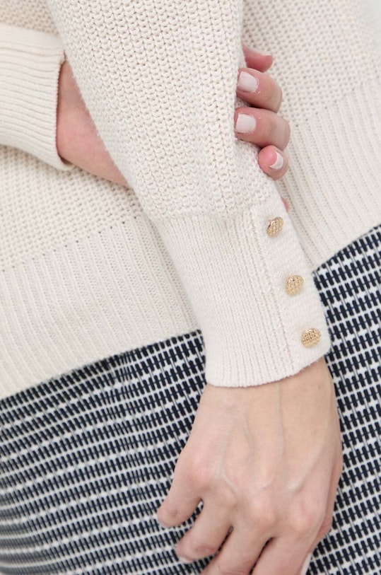 Βαμβακερό πουλόβερ Morgan MANOU MANOU.IVOIRE μπεζ