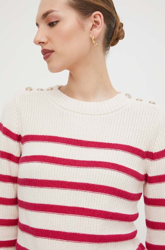 Πουλόβερ Morgan MASHI μπεζ MASHI.IVOIRE/FUCHSIA