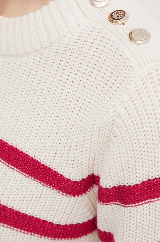 Πουλόβερ Morgan MASHI MASHI.IVOIRE/FUCHSIA μπεζ