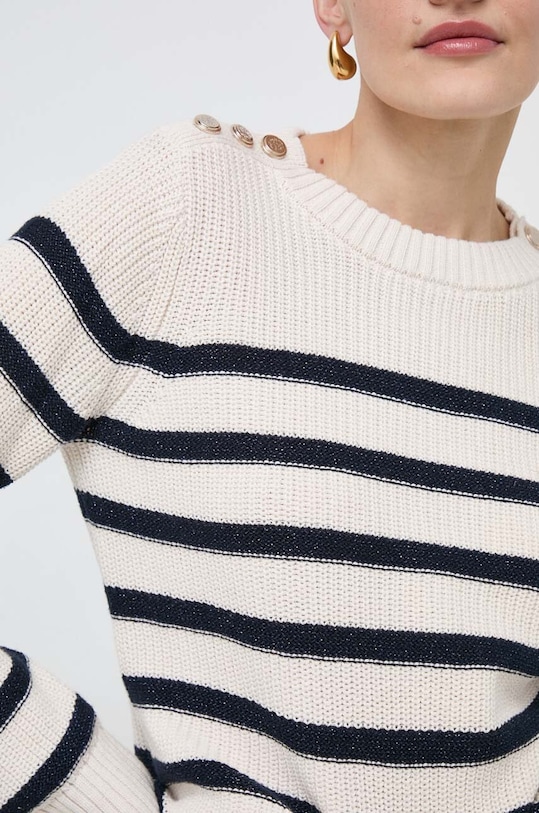 Pulover Morgan MASHI MASHI.MARINE/IVOIRE bež