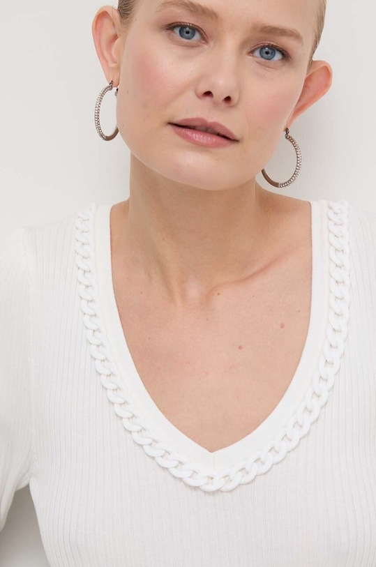 Morgan sweter MCORDE biały MCORDE.OFF.WHITE