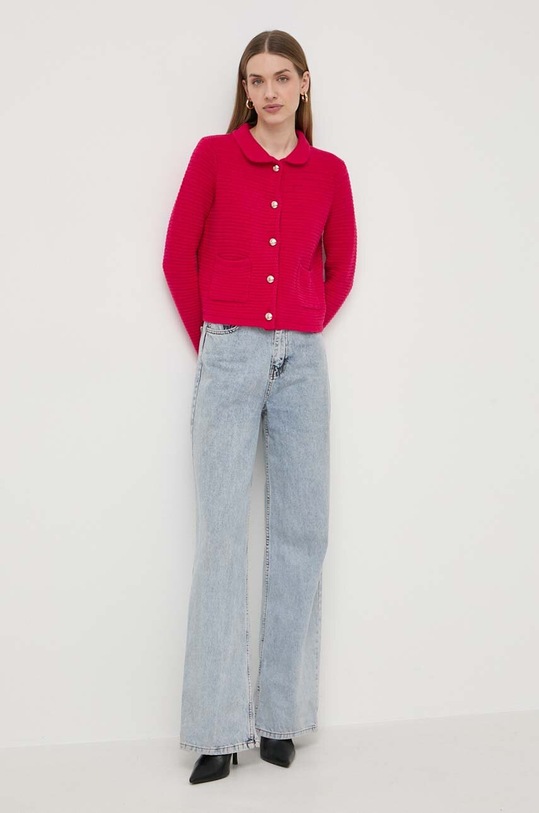 Βαμβακερή ζακέτα Morgan MDOG MDOG.FUCHSIA ροζ SS24