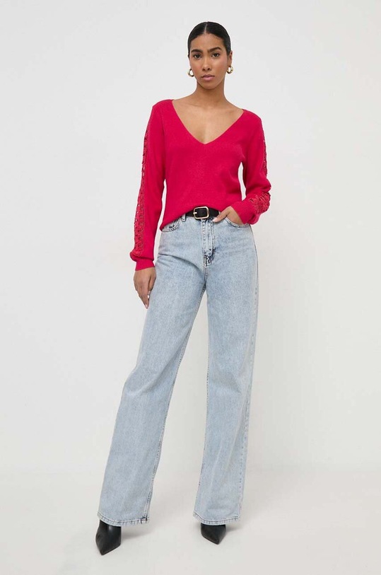 Morgan sweter MIELA MIELA.FUCHSIA różowy SS24