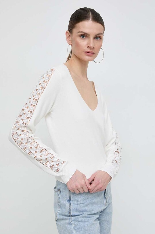 Morgan pulover subtiri bej MIELA.OFF.WHITE
