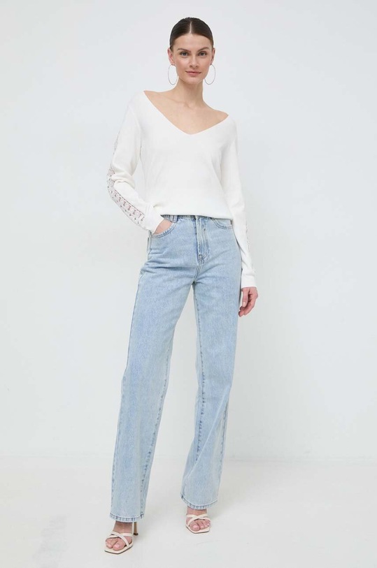 Morgan sweter MIELA MIELA.OFF.WHITE beżowy SS24
