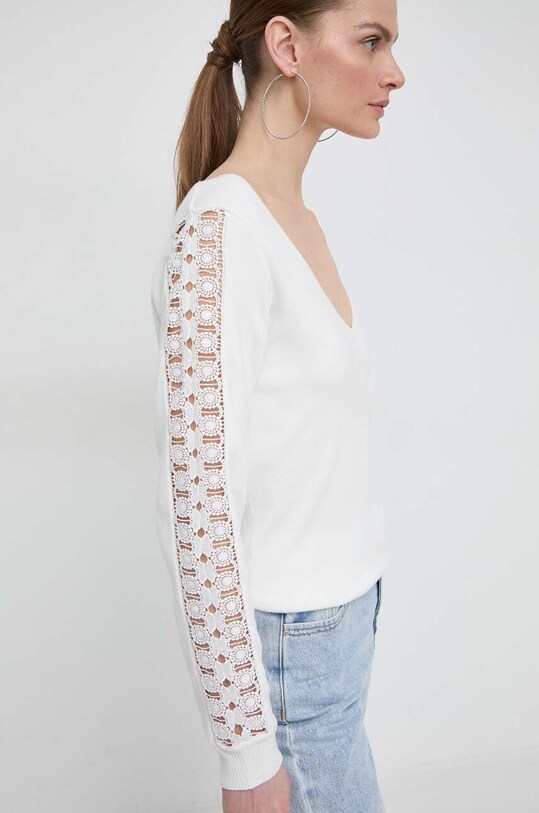 Morgan pulover bej MIELA.OFF.WHITE