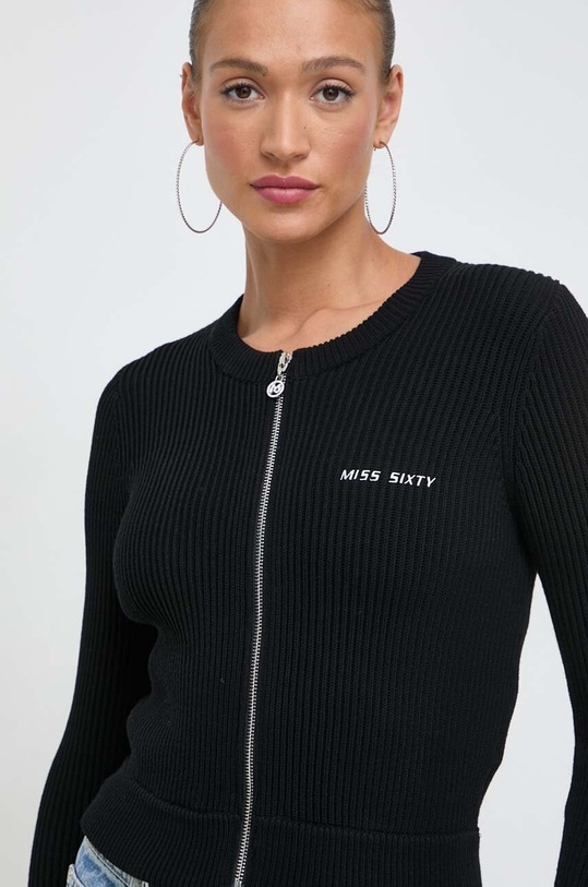 Miss Sixty kardigan z domieszką jedwabiu czarny 6L1RJ3660000