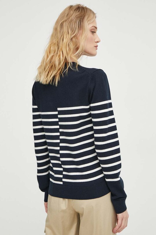 Odzież G-Star sweter z domieszką wełny D24489.D563 granatowy
