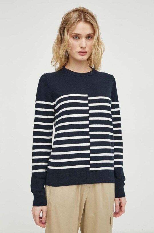 G-Star sweter z domieszką wełny granatowy D24489.D563