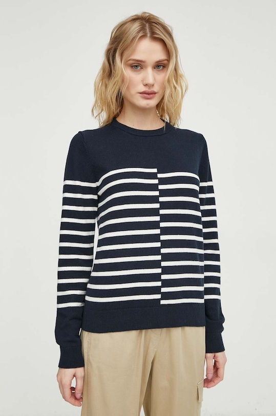 G-Star sweter z domieszką wełny granatowy D24489.D563