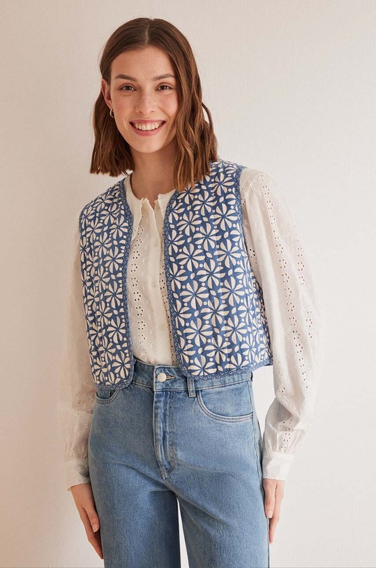 women'secret kifordítható mellény MIX AND MATCH BATIK mintás kék 3147563