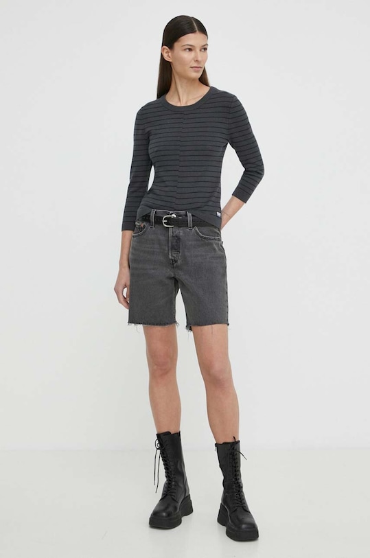 Svetr z vlněné směsi G-Star D24491.D563 šedá SS24