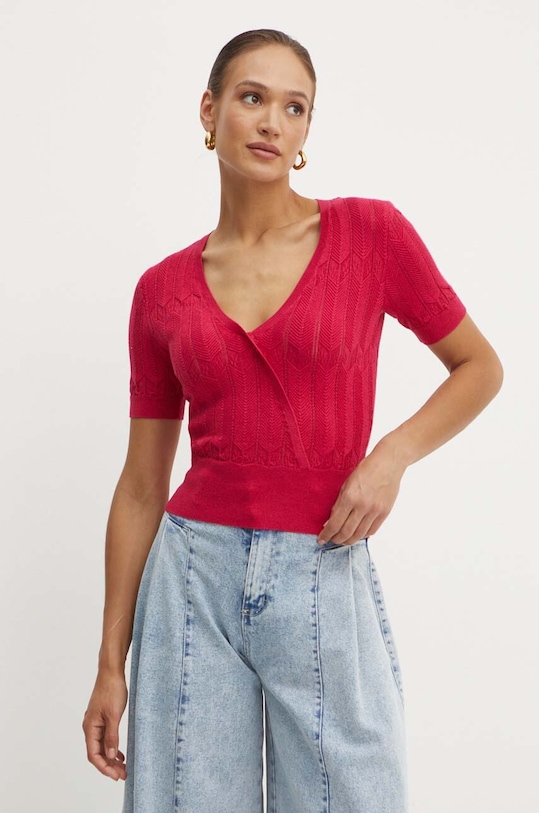 Morgan pulover MCOLOR subtiri roz MCOLOR.FRESIA