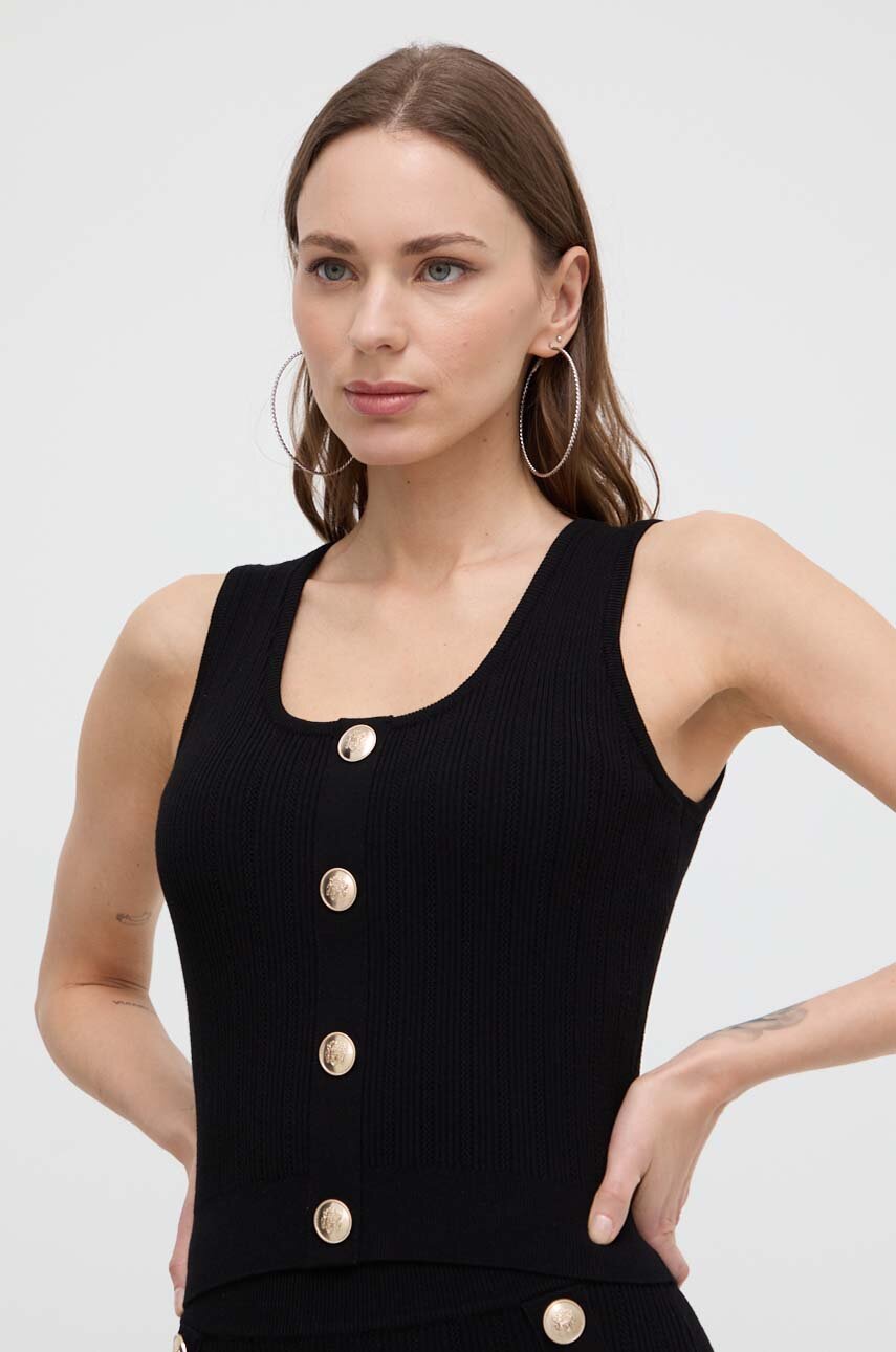 Top Marciano Guess με ελαστάν μαύρο 4GGR05.5810Z