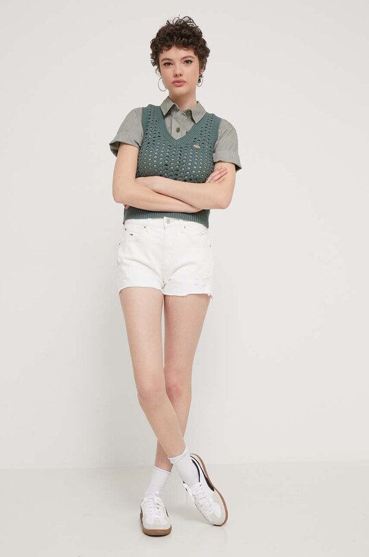 Βαμβακερό γιλέκο Dickies INGALLS VEST W DK0A4YT3 πράσινο SS24