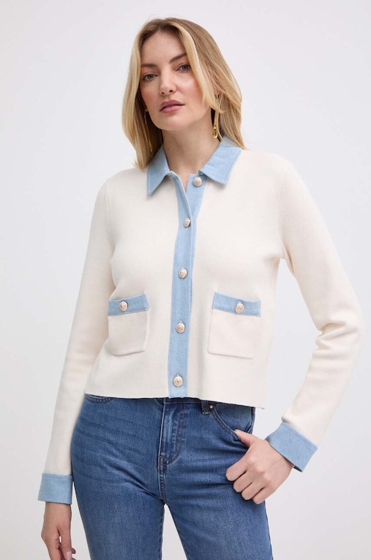 Kardigan Morgan MACRIS tenká béžová MACRIS.IVOIRE