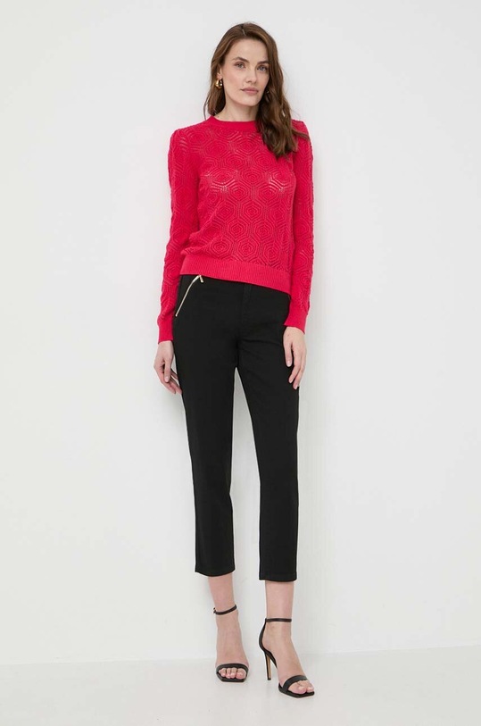 Morgan sweter bawełniany MELINDA MELINDA.GRENADINE czerwony SS24