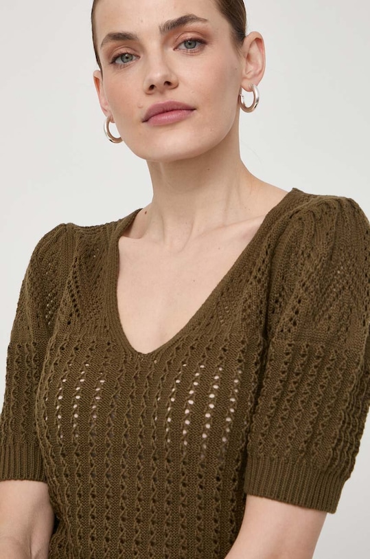 Morgan pulover de bumbac verde MJUNGLE.JUNGLE