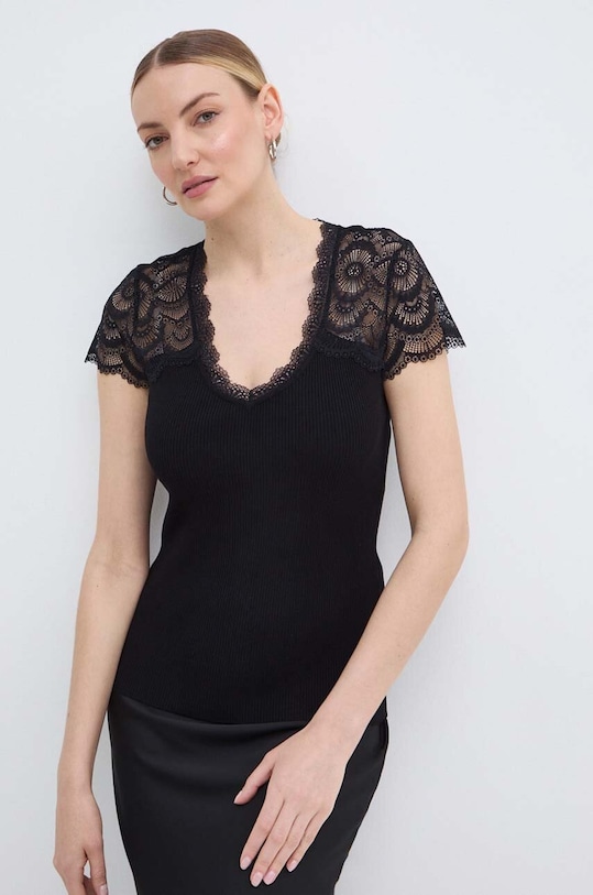 Morgan camicetta MSTACY slim nero MSTACY.NOIR