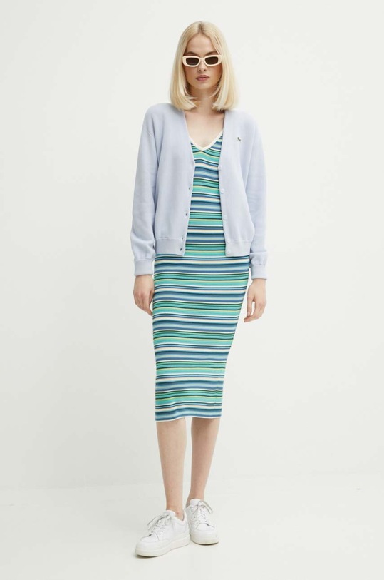 Bavlnený kardigán Lacoste AF5631 modrá SS24